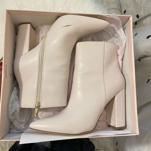 High heel boots light pink